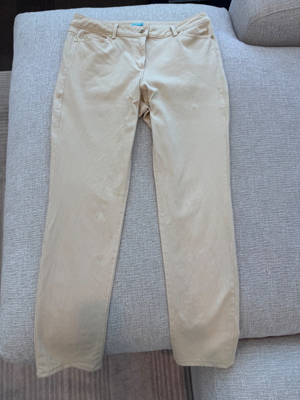 J. McLaughlin Women’s Lexi Straight Leg Jeans in Raw Beige Wash Size 12 - Picture 4 of 16